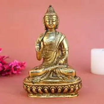 Brass God Buddha Statue 